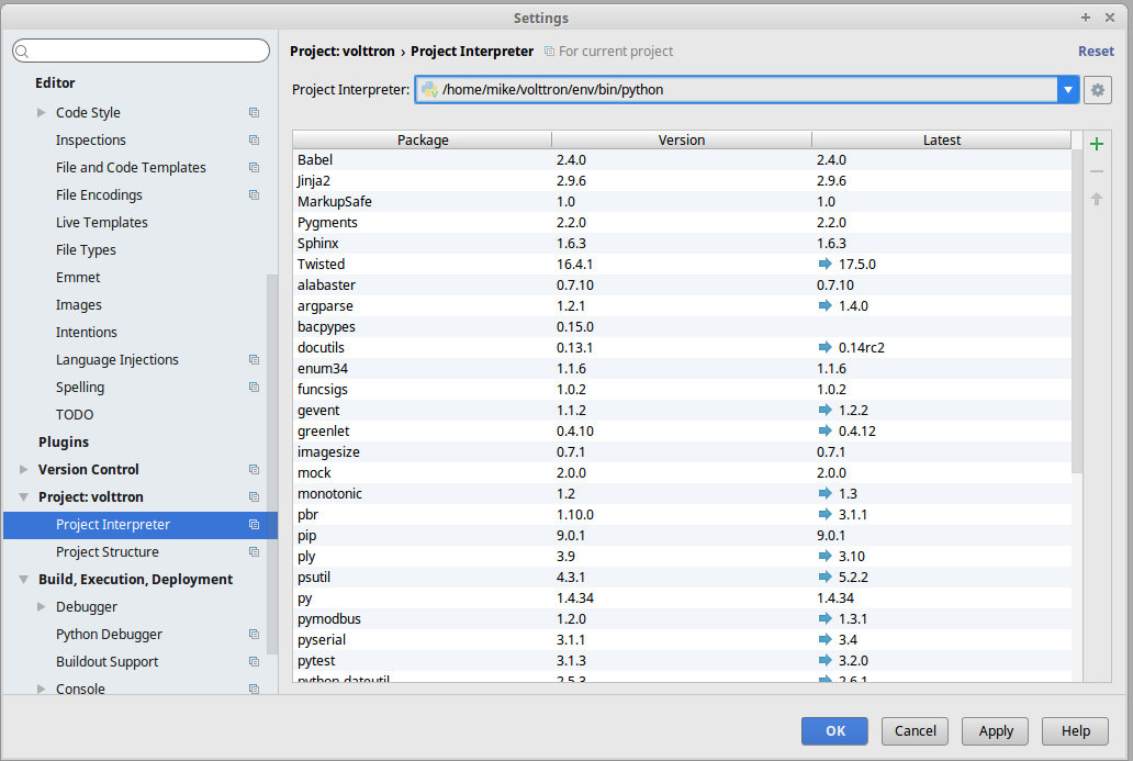 Set Project Interpreter