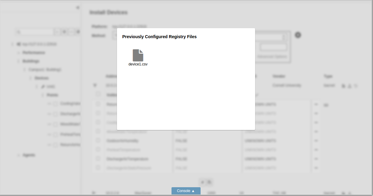 Saved Registry Selector